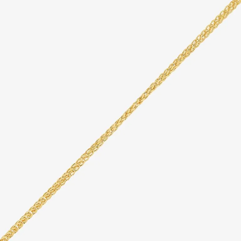 Womens 14K Gold 16 Inch Wheat Chain Necklace