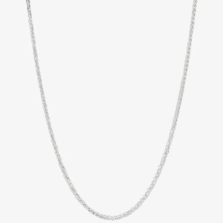 Womens 14K Gold 16 Inch Wheat Chain Necklace