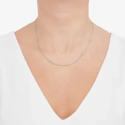 Womens 14K Gold 16 Inch Wheat Chain Necklace