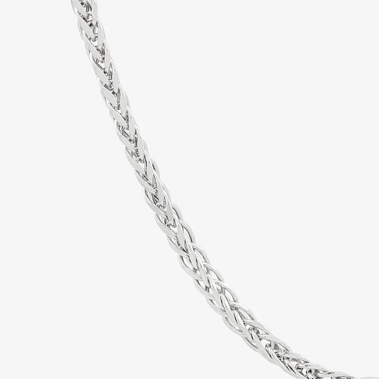 Womens 14K Gold 16 Inch Wheat Chain Necklace