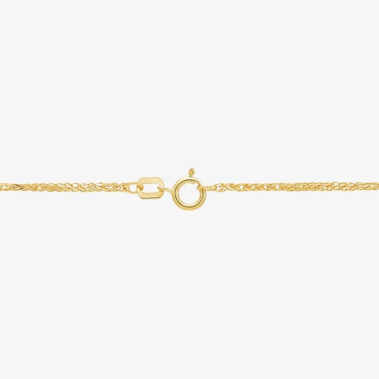 Womens 14K Gold 16 Inch Wheat Chain Necklace
