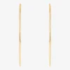 Womens 14K Gold 30mm Circle Round Hoop Earrings