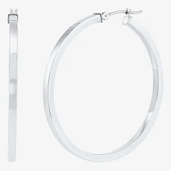 Womens 14K Gold 40mm Hoop Earrings
