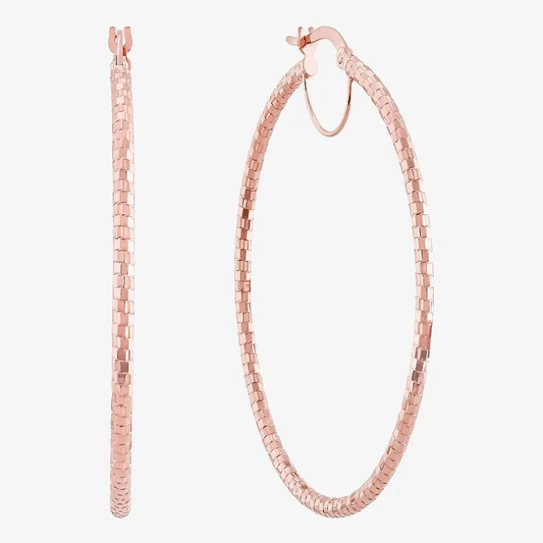Womens 10K Gold 64mm Hoop Earrings