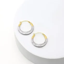 Womens 10K Gold 21mm Hoop Earrings