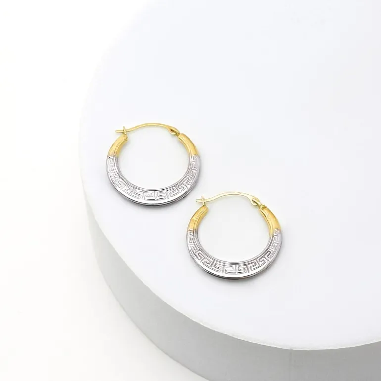 Womens 10K Gold 21mm Hoop Earrings