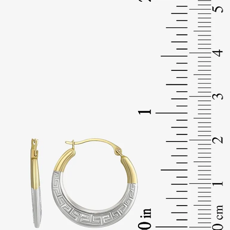 Womens 10K Gold 21mm Hoop Earrings