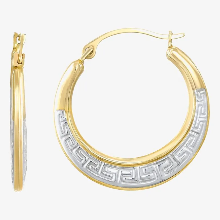 Womens 10K Gold 21mm Hoop Earrings