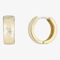 Womens 14K Gold 5mm Hoop Earrings