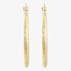Womens 10K Gold 22mm Round Hoop Earrings