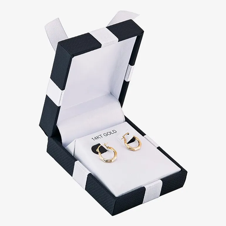 Womens 14K Gold 11.5mm Round Hoop Earrings
