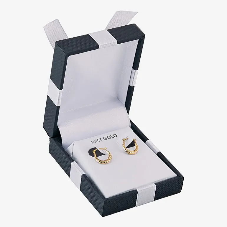 Womens 14K Gold 10.7mm Round Hoop Earrings