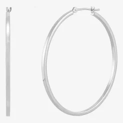 Womens 10K Gold 40mm Round Hoop Earrings