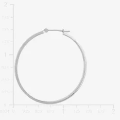 Womens 10K Gold 40mm Round Hoop Earrings