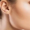 Womens 10K Gold 20mm Round Hoop Earrings