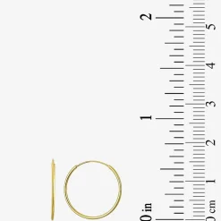 Womens 10K Gold 20mm Round Hoop Earrings