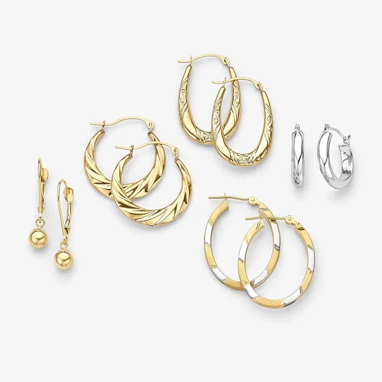 Womens 14K Gold 20.1mm Round Hoop Earrings