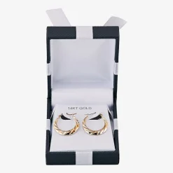 Womens 14K Gold 20.1mm Round Hoop Earrings