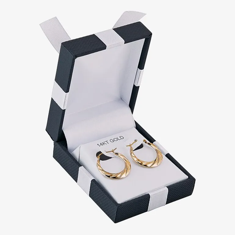 Womens 14K Gold 20.1mm Round Hoop Earrings