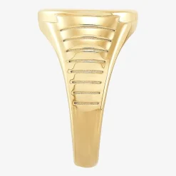 Womens 10K Gold Oval Signet Ring