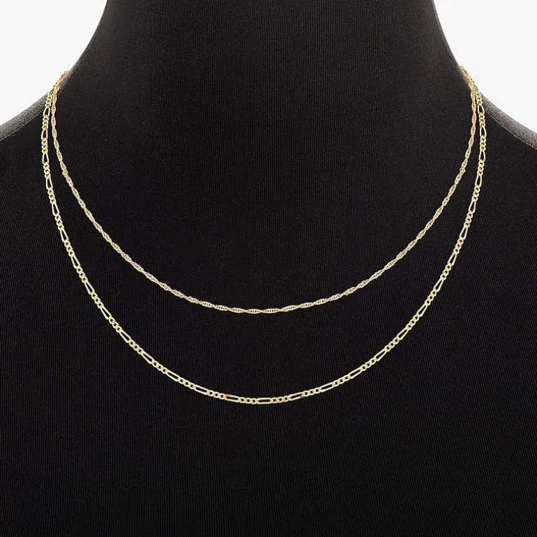 Womens 18K Gold Over Brass 2-pc. Necklace Set