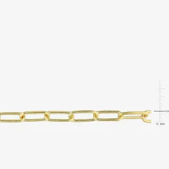Womens 18K Gold Over Silver 20 Inch Link Necklace