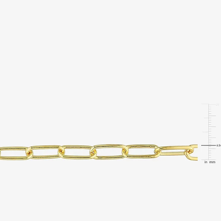 Womens 18K Gold Over Silver 20 Inch Link Necklace