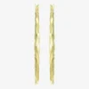 Womens 24K Gold Over Silver 40.8mm Round Hoop Earrings