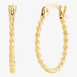 Womens 10K Gold 2 Pair Earring Set