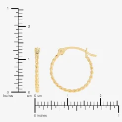 Womens 10K Gold 2 Pair Earring Set