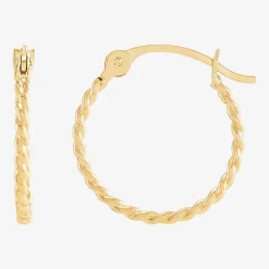 Womens 10K Gold 2 Pair Earring Set
