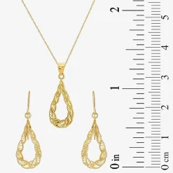 Womens 14K Gold Pear 2-pc. Jewelry Set