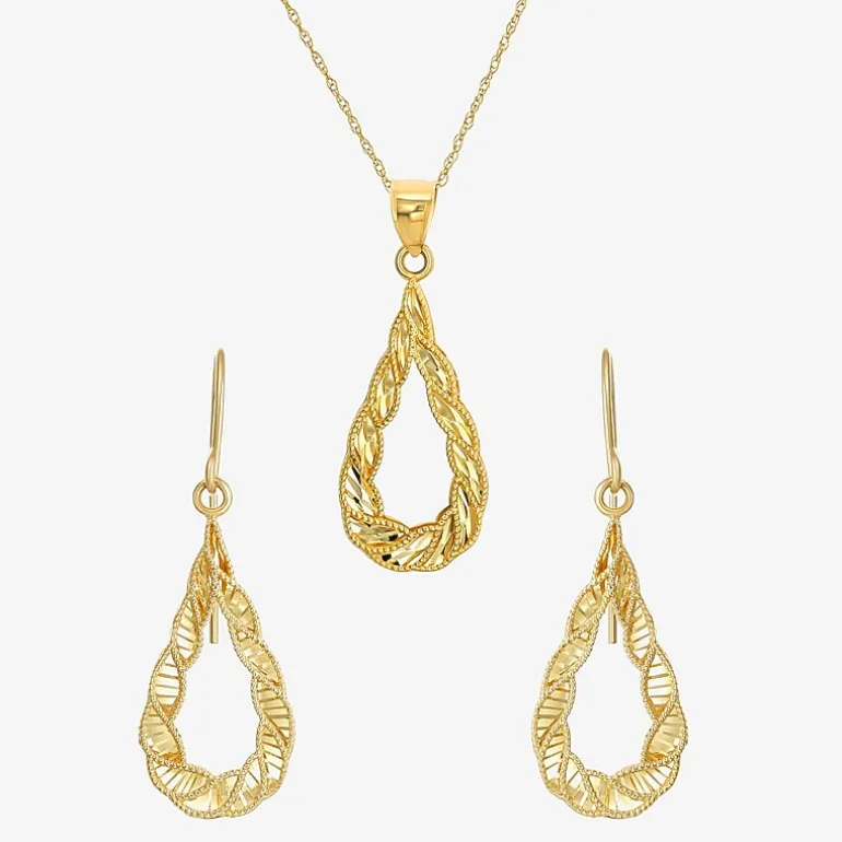 Womens 14K Gold Pear 2-pc. Jewelry Set