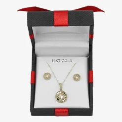 Womens 14K Gold Round 2-pc. Jewelry Set