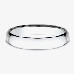 Womens 14K Yellow Gold 4MM Light Comfort-Fit Wedding Band
