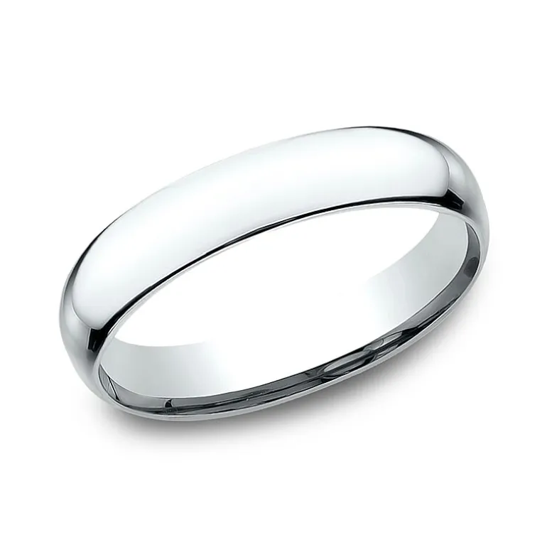Womens 14K Yellow Gold 4MM Light Comfort-Fit Wedding Band