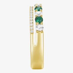 Womens Lab Created Gemstone 14K Gold Over Silver Stackable Rings