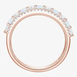 Womens Lab Created Gemstone 14K Gold Over Silver Stackable Rings