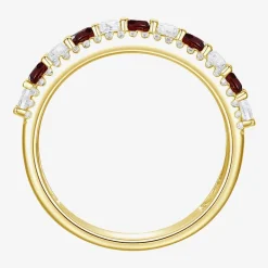 Womens Lab Created Gemstone 14K Gold Over Silver Stackable Rings