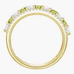 Womens Lab Created Gemstone 14K Gold Over Silver Stackable Rings