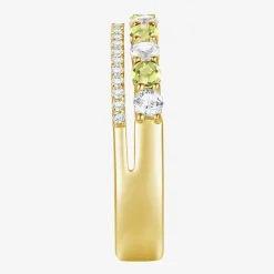 Womens Lab Created Gemstone 14K Gold Over Silver Stackable Rings