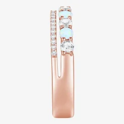 Womens Lab Created Gemstone 14K Gold Over Silver Stackable Rings