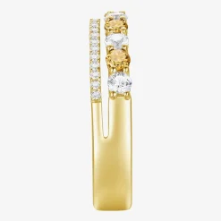 Womens Lab Created Gemstone 14K Gold Over Silver Stackable Rings
