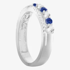 Womens Lab Created Gemstone 14K Gold Over Silver Stackable Rings
