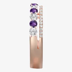 Womens Lab Created Gemstone 14K Gold Over Silver Stackable Rings