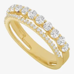 Womens Lab Created Gemstone 14K Gold Over Silver Stackable Rings