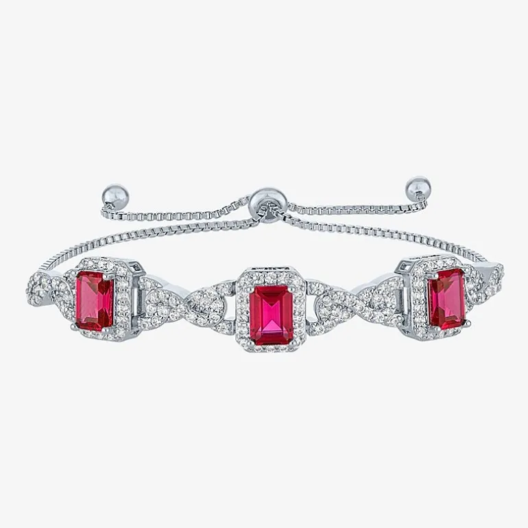 Womens Lab Created Red Ruby Pure Silver Over Brass 4-pc. Jewelry Set