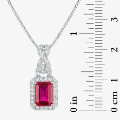 Womens Lab Created Red Ruby Pure Silver Over Brass 4-pc. Jewelry Set
