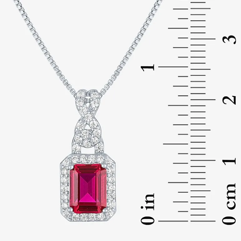 Womens Lab Created Red Ruby Pure Silver Over Brass 4-pc. Jewelry Set