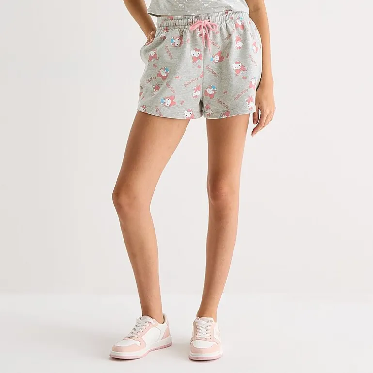 Womens Mid Rise Juniors Hello Kitty Pull-On Short